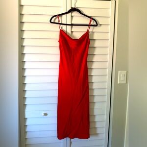 Elegant Red Slip Dress